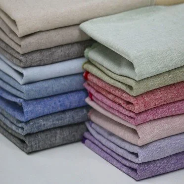 Linen Chambray Fabric Dark Red - (Deco Fabrics)