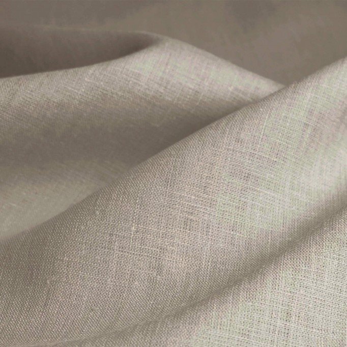 Linnen Stof Donker Beige - (Linnen Stoffen Gewassen)