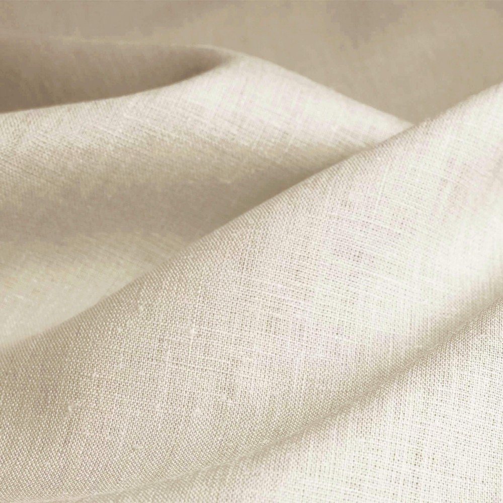 Linen Fabric (Enzymwashed) Sand Beige