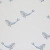Rib Knit Jersey Fabric - Big Whale Steel Blue
