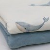 Tissu Maille Tricot Côtelé - Grande Baleine Bleu Acier - (Tissus Jersey)