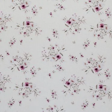 Rippstrick Jersey Stoff - Kirschblüte Alt Flieder - (Jersey Stoffe)
