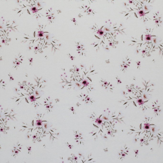 Rib Jersey Stof - Kersenbloesem Oud Lila Rib Jersey Stof - Kersenbloesem Oud Lila - (Jersey Stoffen)