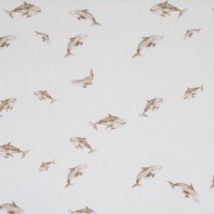 Rib Knit Jersey Fabric - Killer Whale Beige