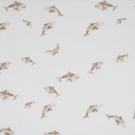 Rib Knit Jersey Fabric - Killer Whale Beige