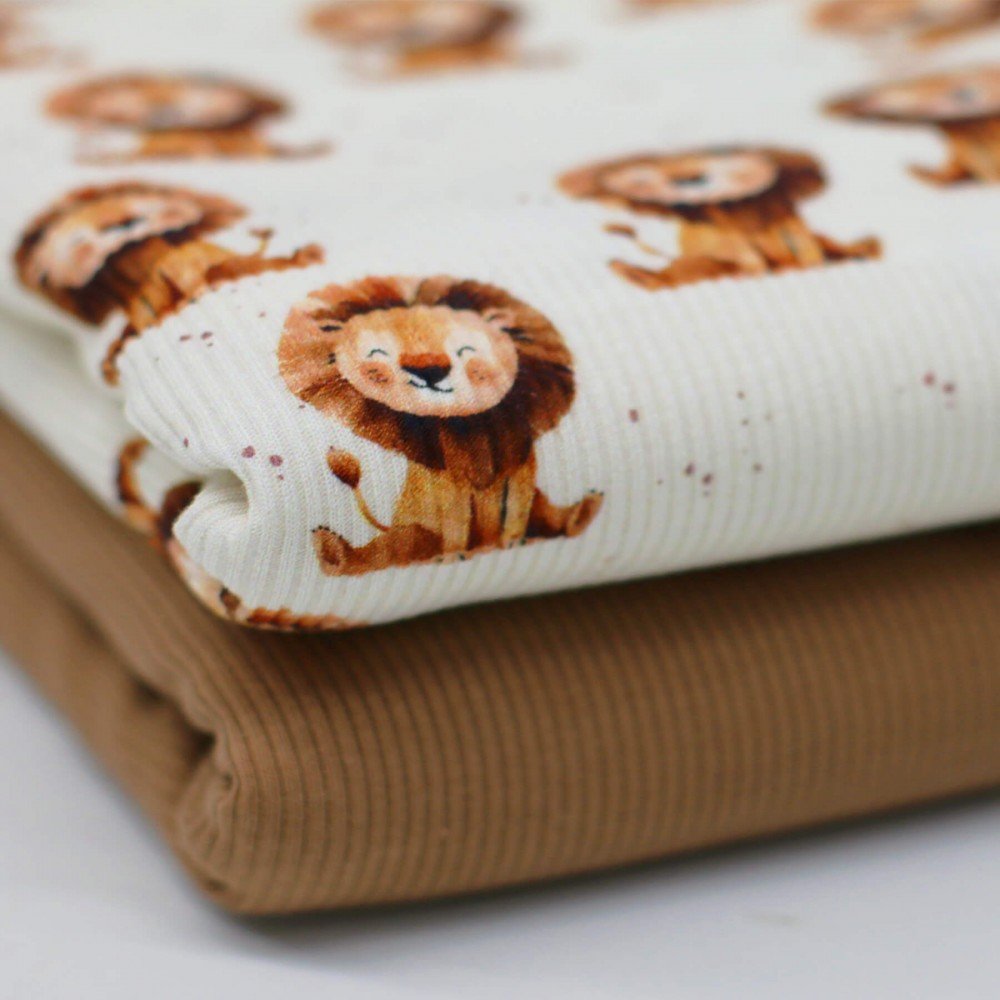 Rib Jersey Strikstof - Løver Lys Beige