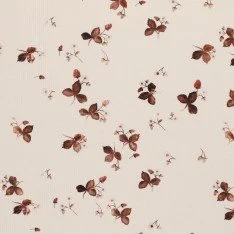 Rib Jersey Stof - Ananas Aardbei Bruin