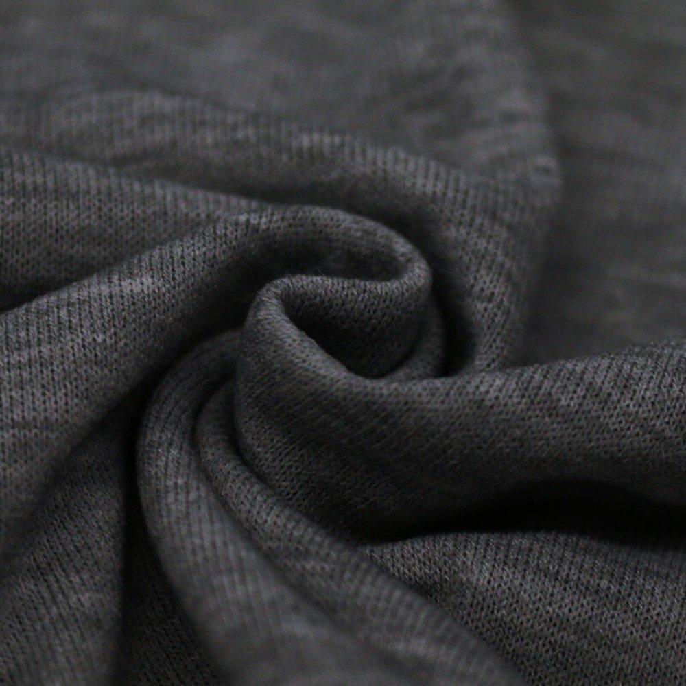 Angora Jersey Fabric Dark Grey Melange