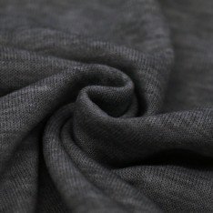 Tissu Maille Tricot Angora Gris Foncé Melange