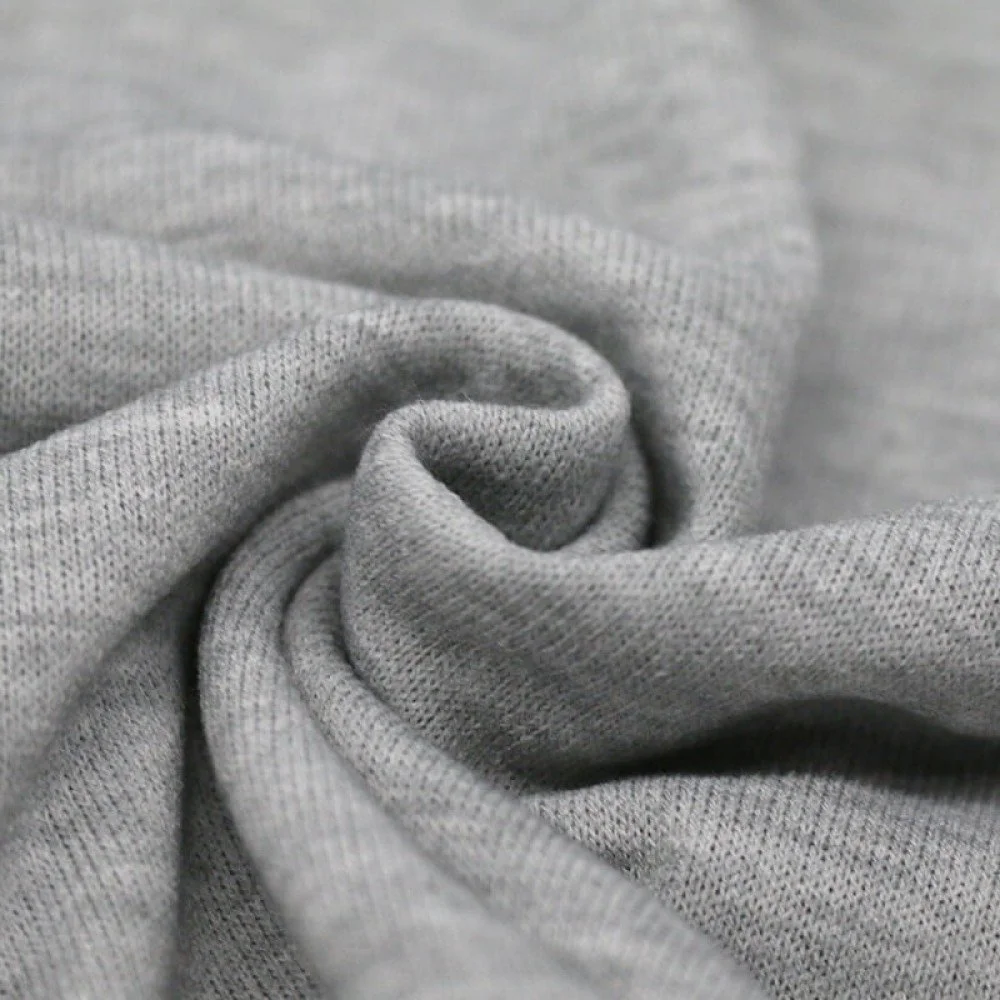 Angora Jersey Fabric Light Grey Melange
