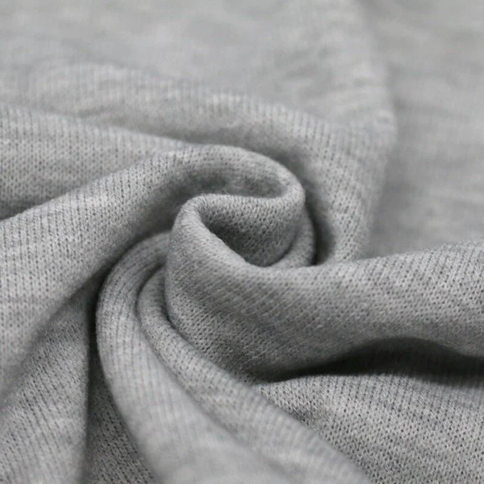 Angora Jersey Fabric Light Grey Melange - (Fashion Fabrics)