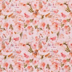 Jersey Cotton Fabric Digital Print - Dusty Pink Rose Flower  Jersey Cotton Fabric Digital Print - Dusty Pink Rose Flower