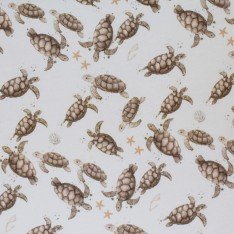 Jersey Cotton Fabric Digital Print - Turtle Sea Jersey Cotton Fabric Digital Print - Turtle Sea