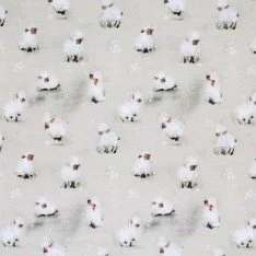 Jersey Cotton Fabric Digital Print - Sheep Beige