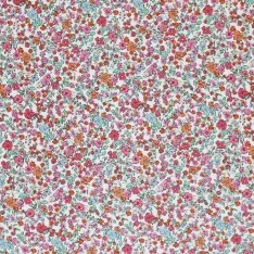 Jersey Cotton Fabric Digital Print - Trendy Flower Fuchsia Orange