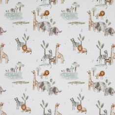 Jersey Katoen Digitale Print - Wildlife Beige 