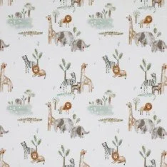 Jersey Cotton Fabric Digital Print - Wildlife Beige 