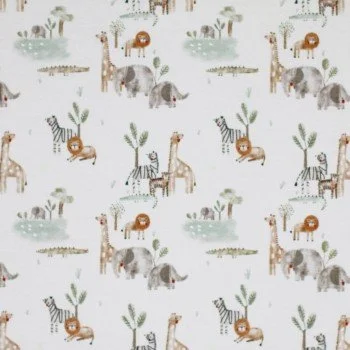 Baumwolljersey Digital - Wildlife Beige