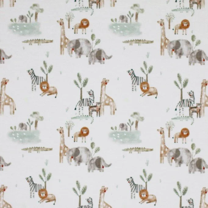 Baumwolljersey Digital - Wildlife Beige Baumwolljersey Digital - Wildlife Beige - (Baumwolljersey Digitaldruck)