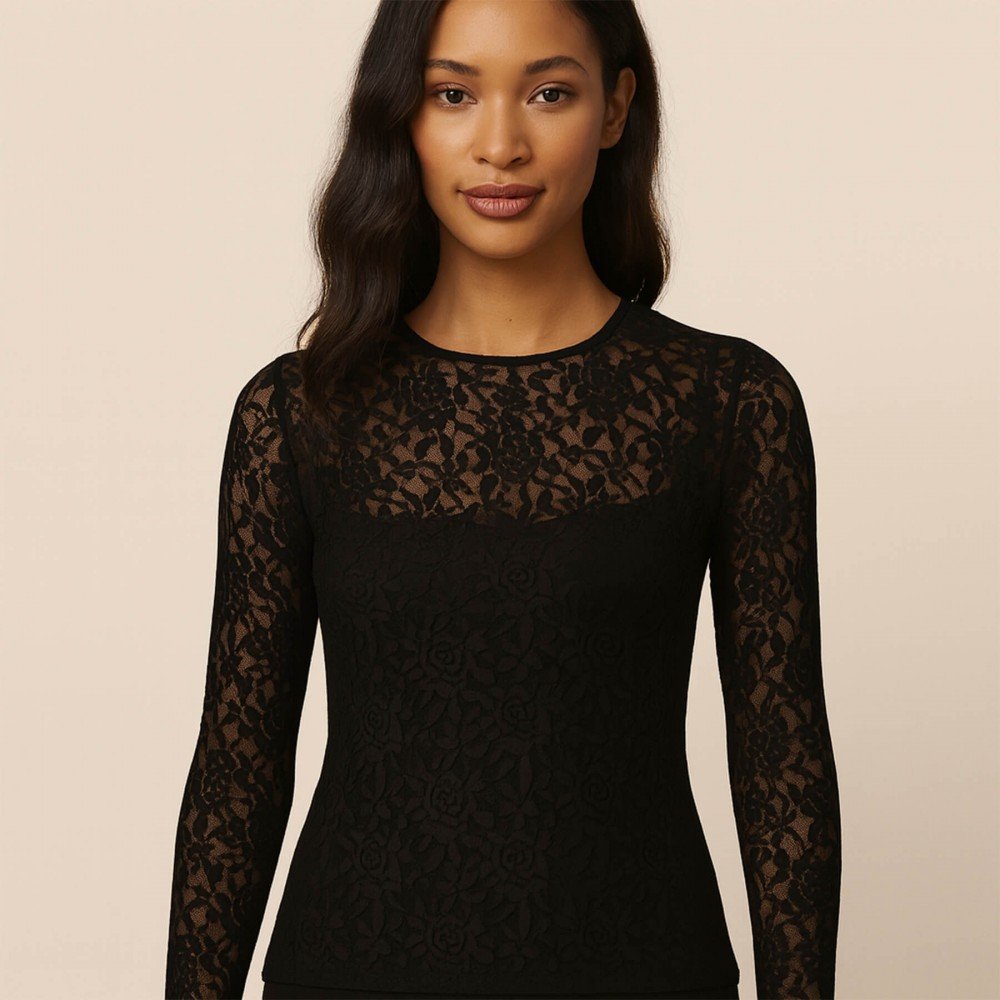 Lace Fabric Stretch Black Lace Fabric Stretch Black