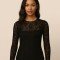 Tissu Dentelle Élastique Noir - (Dentelle Tissu )