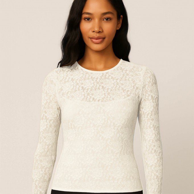 Lace Fabric Stretch Ecru - (Lace Fabric)