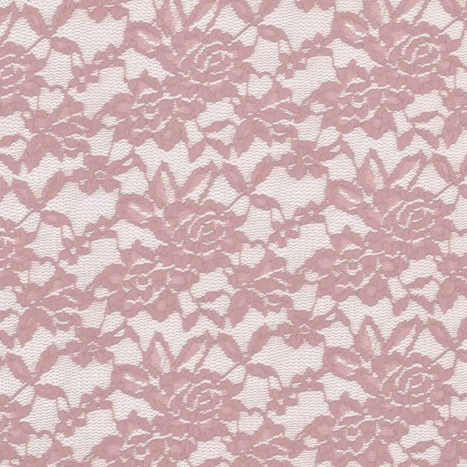 Lace Fabric Stretch Old Pink - (Lace Fabric)