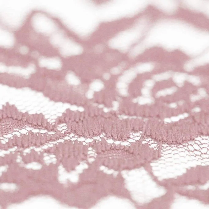 Lace Fabric Stretch Old Pink - (Lace Fabric)