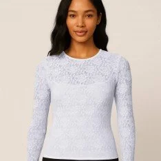 Tissu Dentelle Élastique Blanc