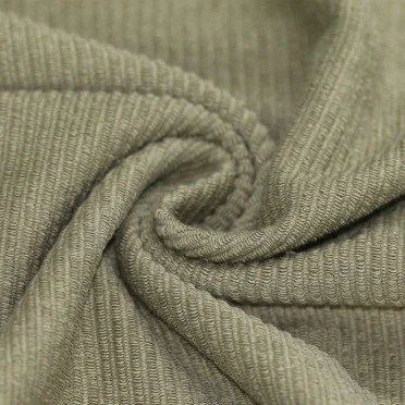 Tissu Loop Terry Jersey à Côtes Olive Tissu Loop Terry Jersey à Côtes Olive - (Tissus Jersey)