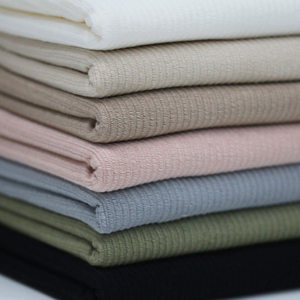 Rib Loop Terry Jersey Fabric Dark Beige - (Jersey Fabrics)