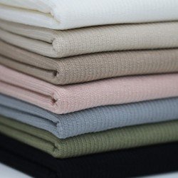 Ripp Loop Terry Jerseystoff Dunkel Beige Ripp Loop Terry Jerseystoff Dunkel Beige