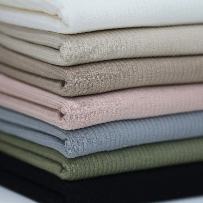 Rib Loop Terry Jersey Fabric Ecru - (Jersey Fabrics)
