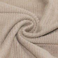 Rib Loop Terry Jersey Stof Donker Beige Rib Loop Terry Jersey Stof Donker Beige