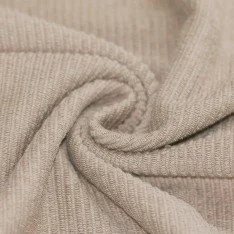 Rib Loop Terry Jersey Stof Donker Beige Rib Loop Terry Jersey Stof Donker Beige