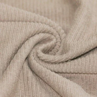 Rib Loop Terry Jersey Stof Donker Beige - (Jersey Stoffen)