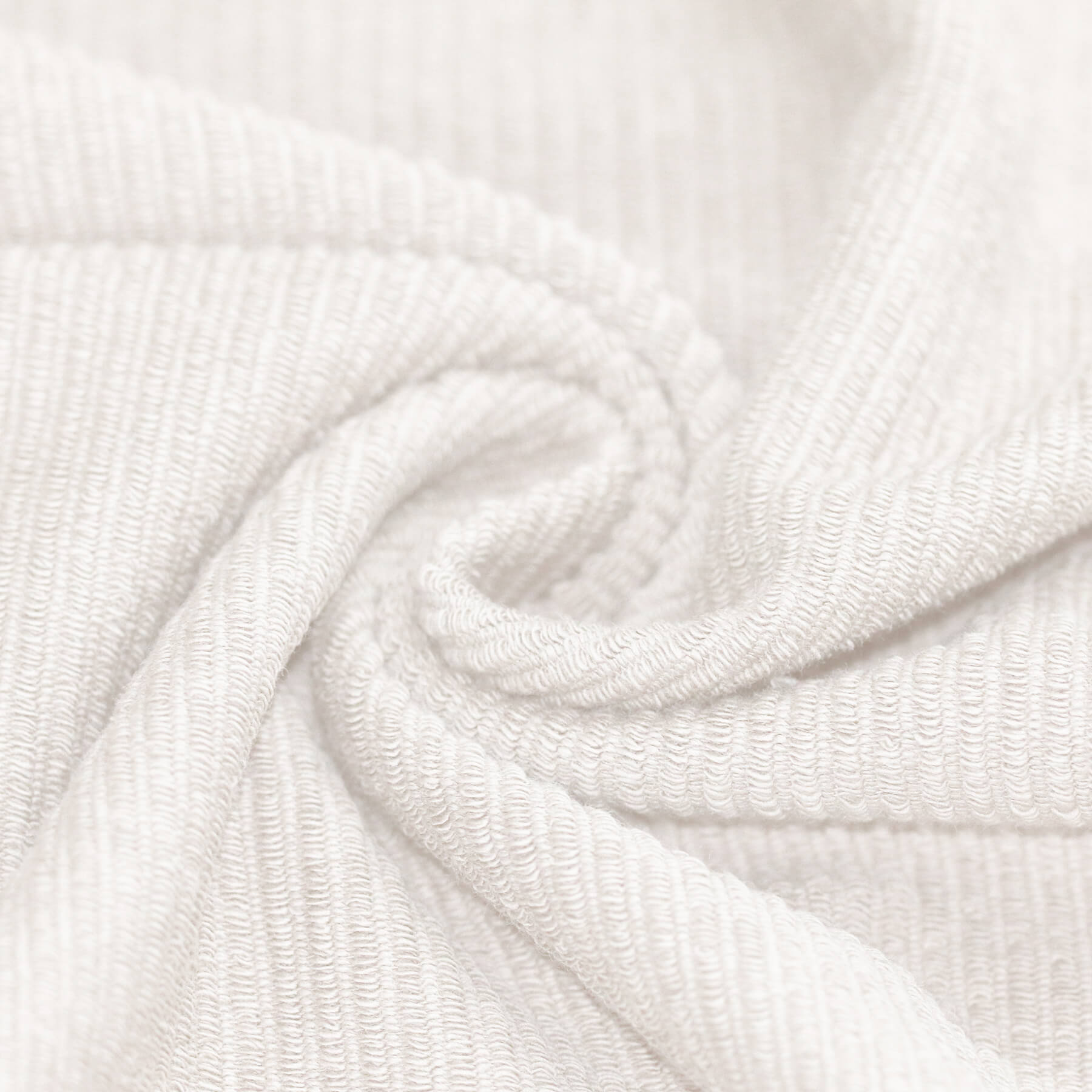 Rib Loop Terry Jersey Stof Ecru