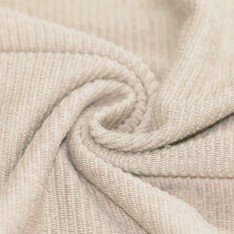 Rib Loop Terry Jersey Stof Licht Beige Rib Loop Terry Jersey Stof Licht Beige