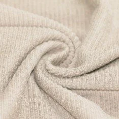 Tessuto a Costine Loop Terry Beige Chiaro Tessuto a Costine Loop Terry Beige Chiaro