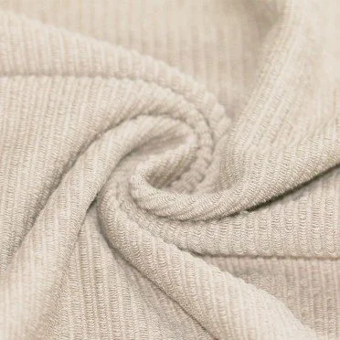 Rib Loop Terry Jersey Stof Licht Beige - (Jersey Stoffen)