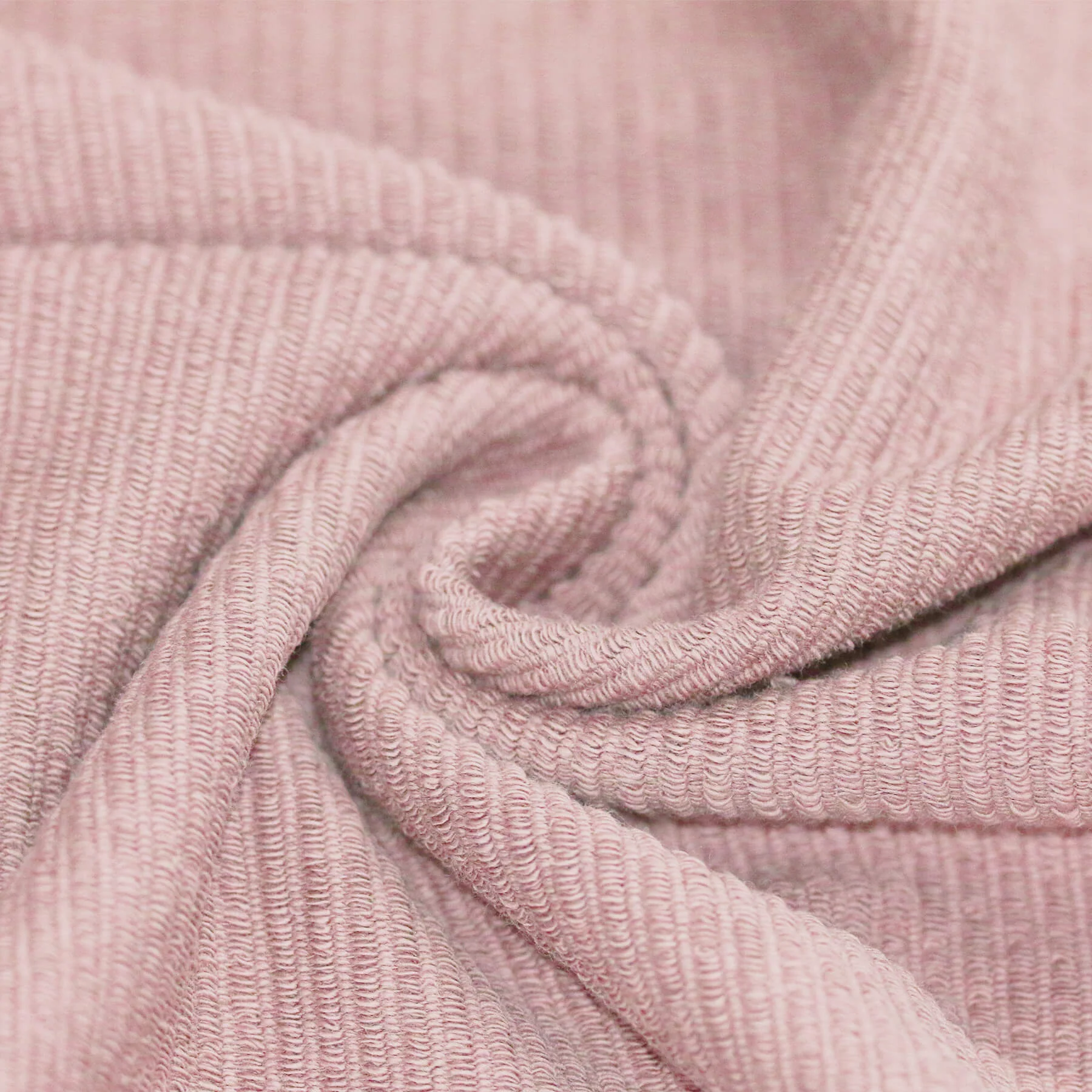 Rib Loop Terry Jersey Stof Nude Roze
