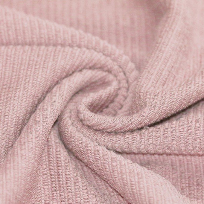 Rib Loop Terry Jersey Stof Nude Roze - (Jersey Stoffen)