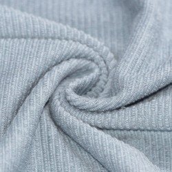 Tissu Loop Terry Jersey à Côtes Bleu Acier Tissu Loop Terry Jersey à Côtes Bleu Acier
