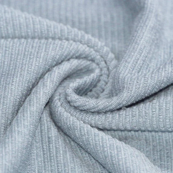 Rib Loop Terry Jersey Stof Staalblauw - (Jersey Stoffen)