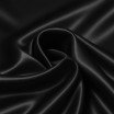 Stretch Satinstof Sort - (Fashion Stoffer)