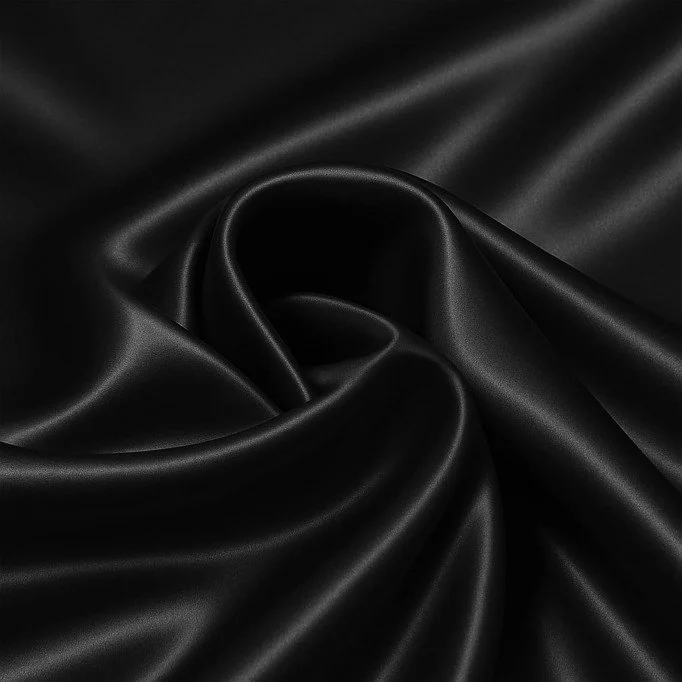 Stretch Satin Fabric Black Stretch Satin Fabric Black - (Fashion Fabrics)