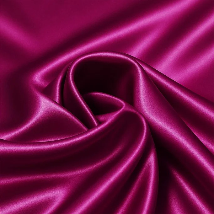 Tissu Satin Stretch Rose Cardinal - (Tissus De Mode)