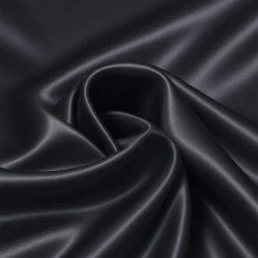 Stretch Satin Fabric Dark Grey