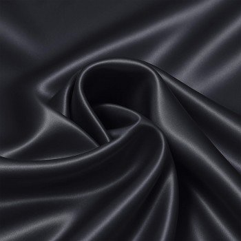 Tissu Satin Stretch Gris Foncé