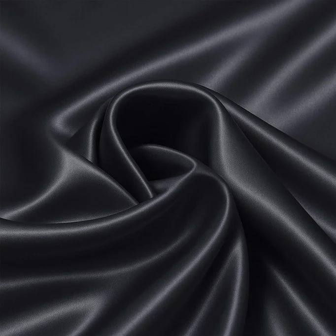 Tissu Satin Stretch Gris Foncé - (Tissus De Mode)